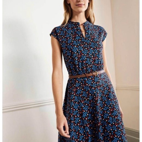 Boden | Dresses | Boden Easy Jersey Floral Shirt Dress | Poshmark
